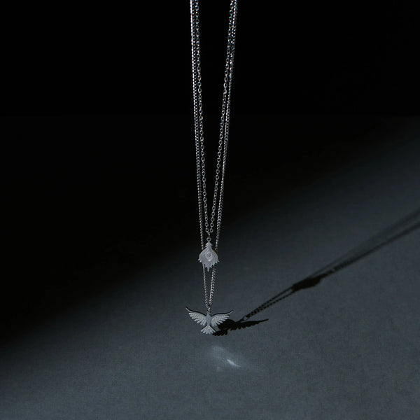 Fawkes Silver Layered Necklace