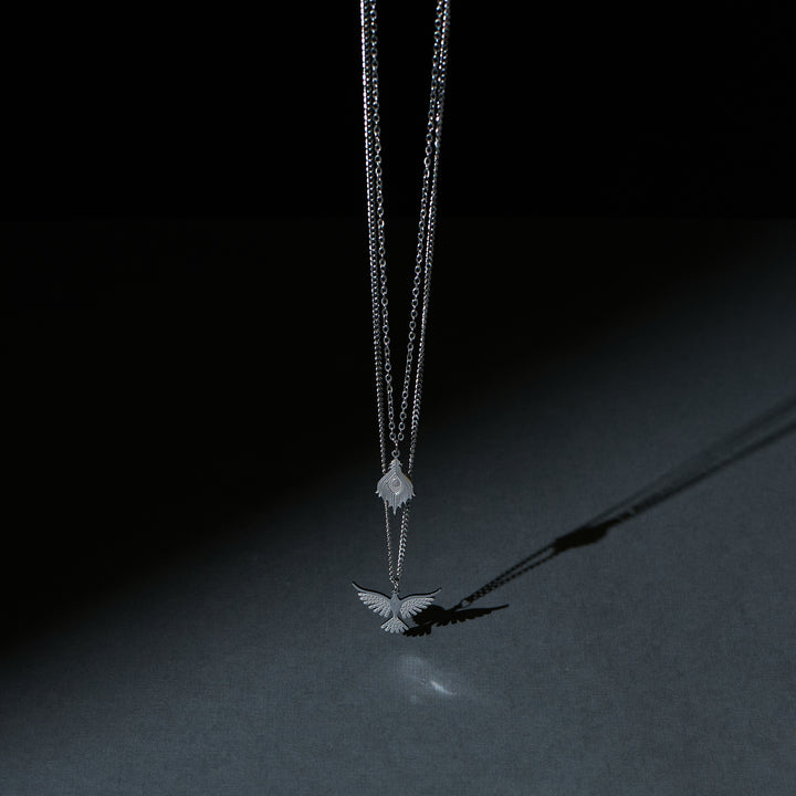 Fawkes Silver Layered Necklace