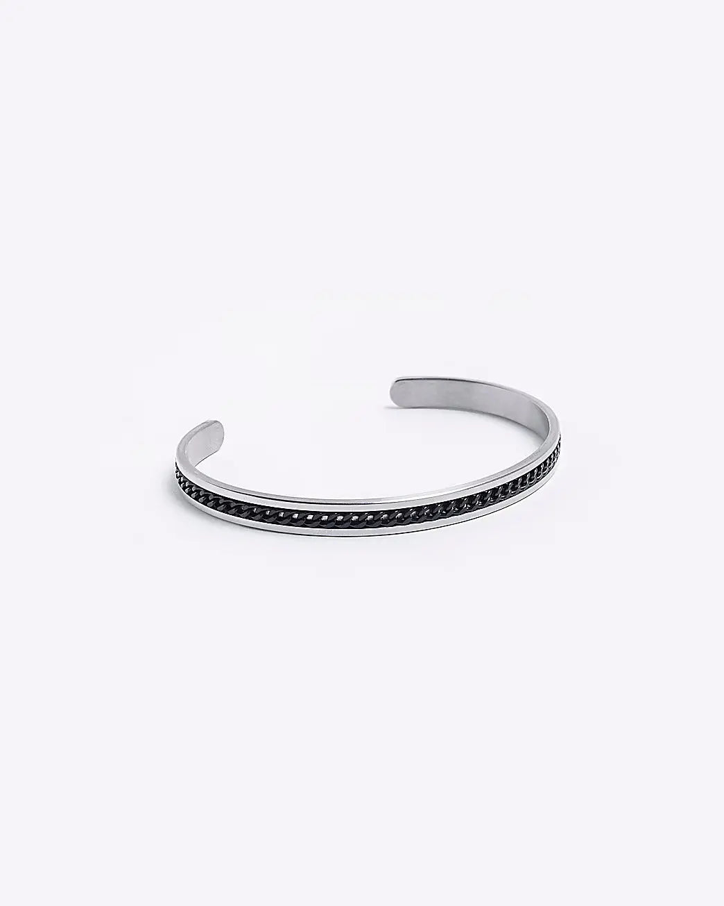 Flewt Black Silver Cuff For Him