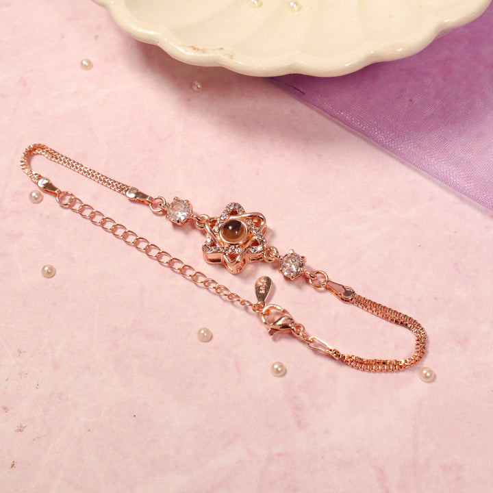Floral Crystal Cascade Bracelet