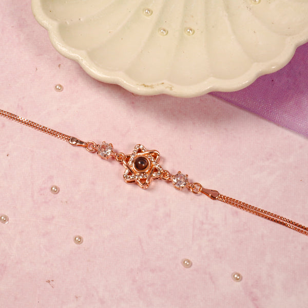 Floral Crystal Cascade Bracelet
