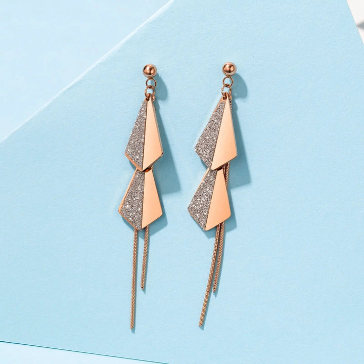 Flying Kites Silver Gold Tassel Drop Earrings - Salty Accessories