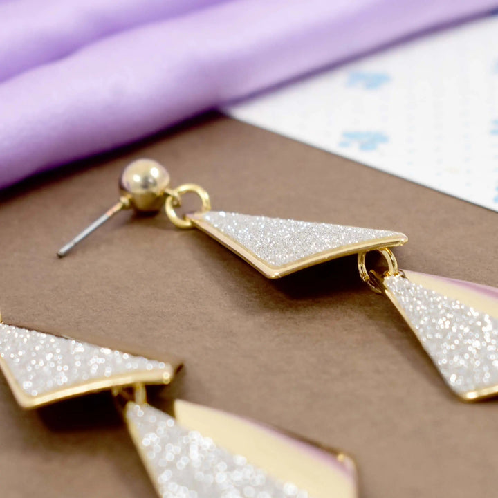 Flying Kites Silver Gold Tassel Drop Earrings - Salty Accessories