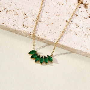 Peony Kiss Green Necklace - Salty Accessories