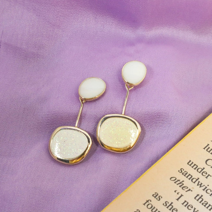 Formal White Tassel Earrings - Salty Accessories