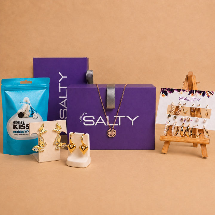 Luxury Jewellery Set Gift Hamper for Her with Personalised Card