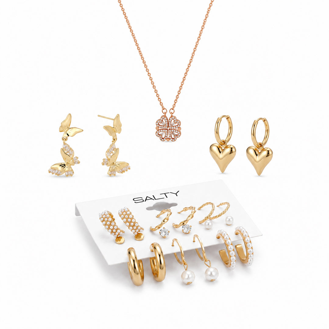 Luxury Jewellery Set Gift Hamper for Her with Personalised Card