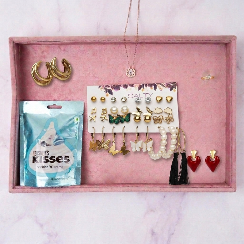 Luxury Jewellery Set Gift Hamper for Her with Personalised Card