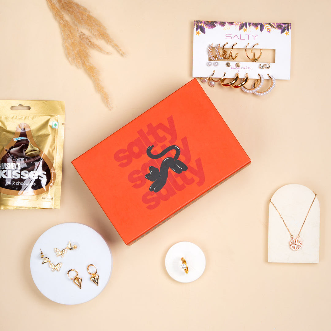 Luxury Jewellery Set Gift Hamper for Her with Personalised Card
