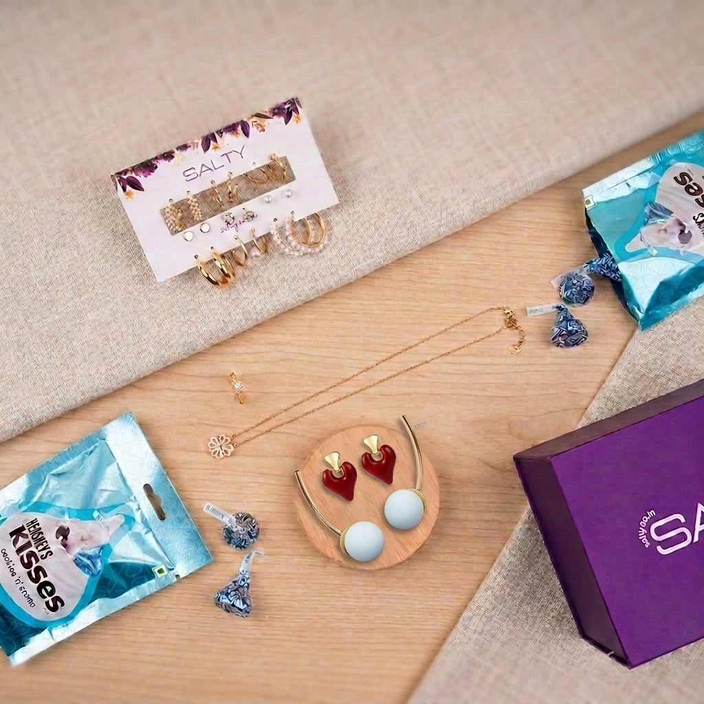 Luxury Jewellery Set Gift Hamper for Her with Personalised Card