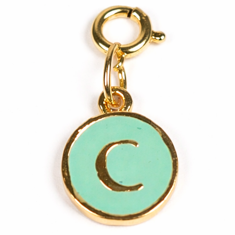 Green Alphabet Charms