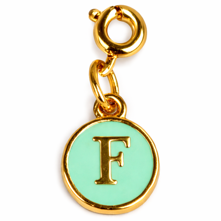 Green Alphabet Charms