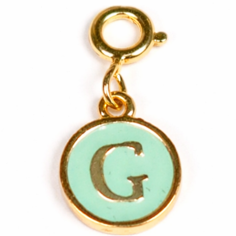 Green Alphabet Charms