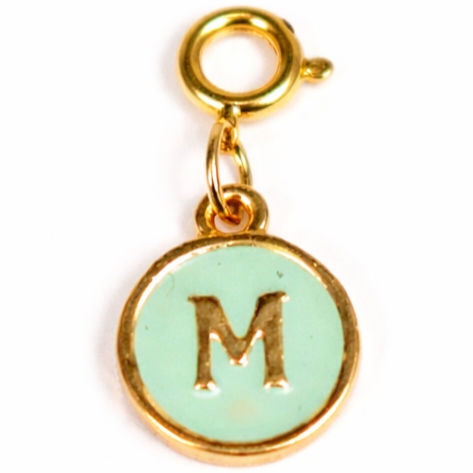 Green Alphabet Charms