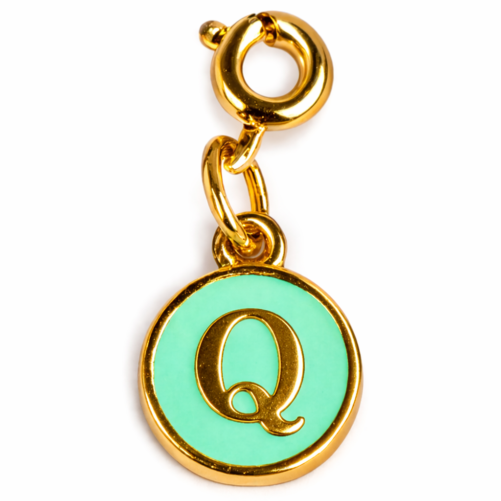 Green Alphabet Charms