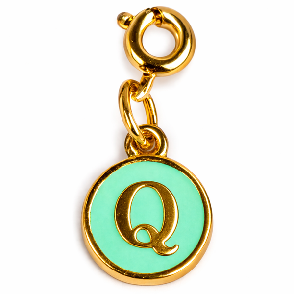 Green Alphabet Charms
