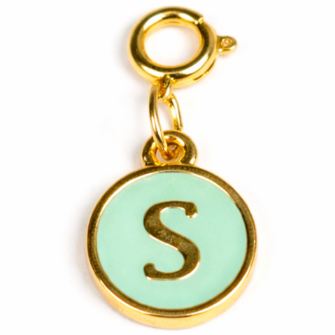 Green Alphabet Charms