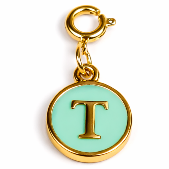 Green Alphabet Charms