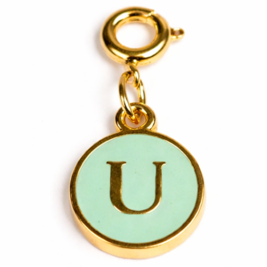 Green Alphabet Charms