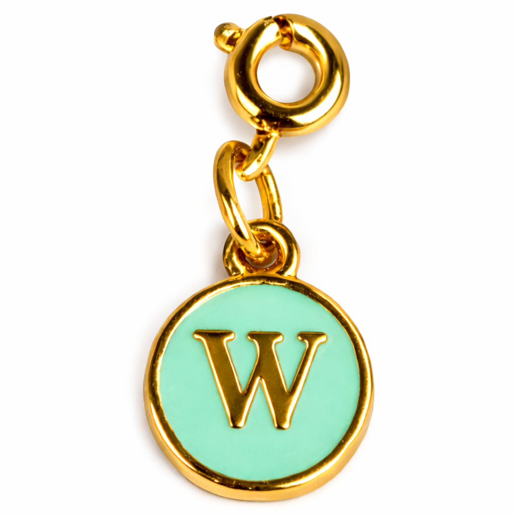 Green Alphabet Charms