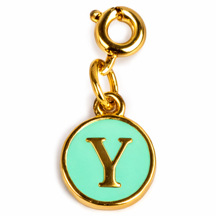 Green Alphabet Charms