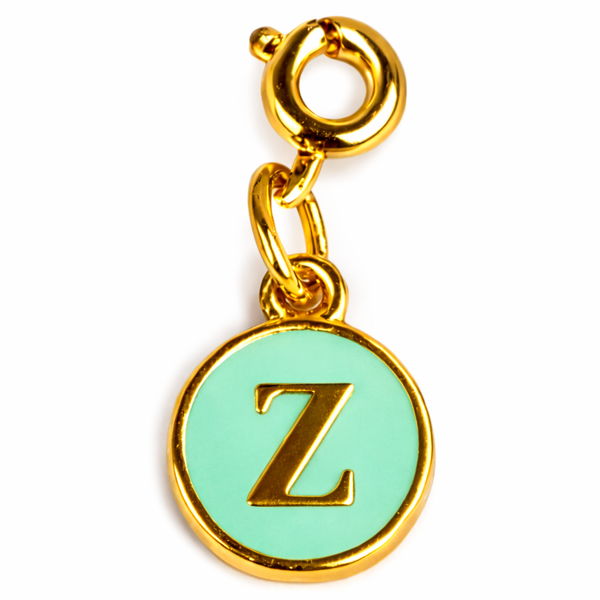 Green Alphabet Charms