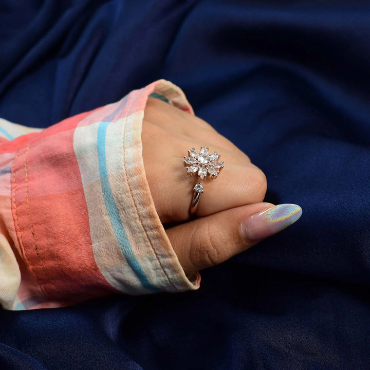Gazania Spinner Ring - Rose Gold - Salty Accessories