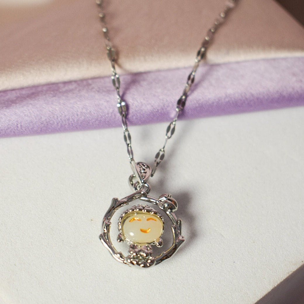 Gemfire Luster Silver Necklace