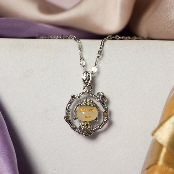 Gemfire Luster Silver Necklace