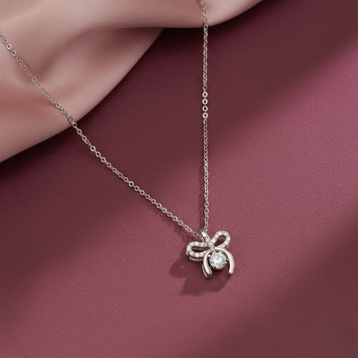 Luna Bow Charm Necklace
