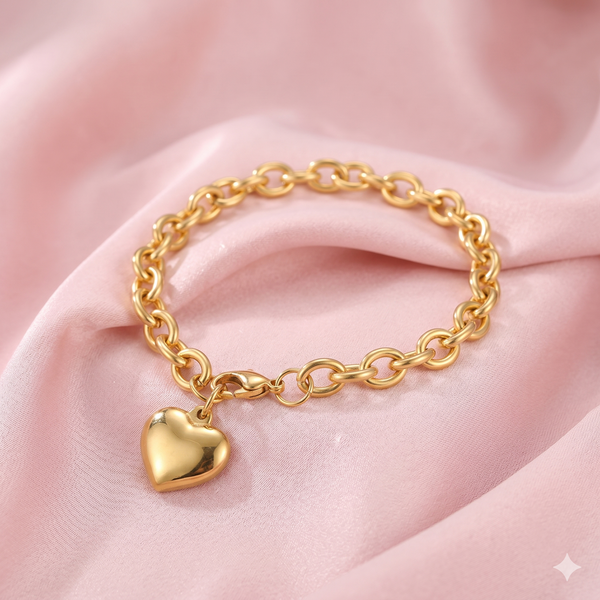 Lovelle Link Heart Bracelet
