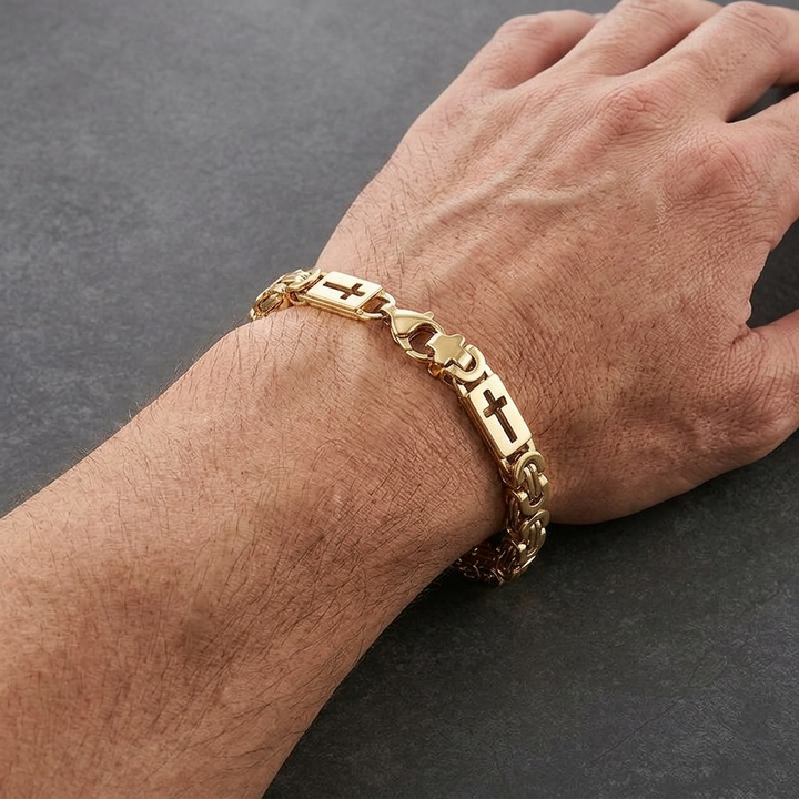 Valor Cross Link Bracelet - Gold