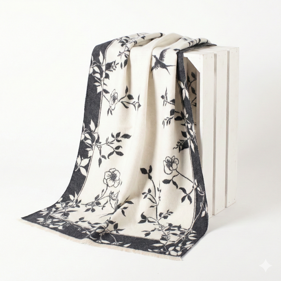 Winter Vine Reversible Shawl