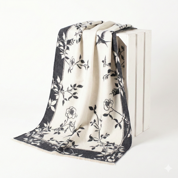 Winter Vine Reversible Shawl