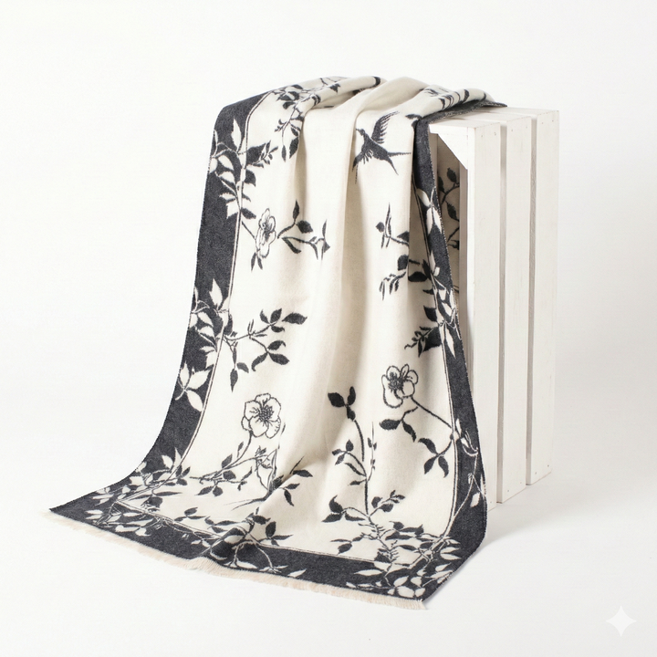 Winter Vine Reversible Shawl