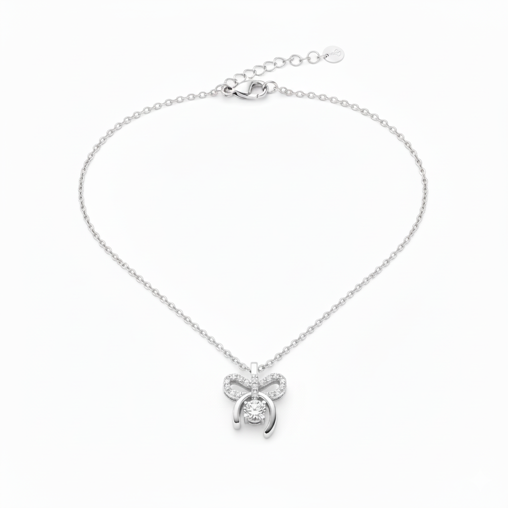 Luna Bow Charm Necklace