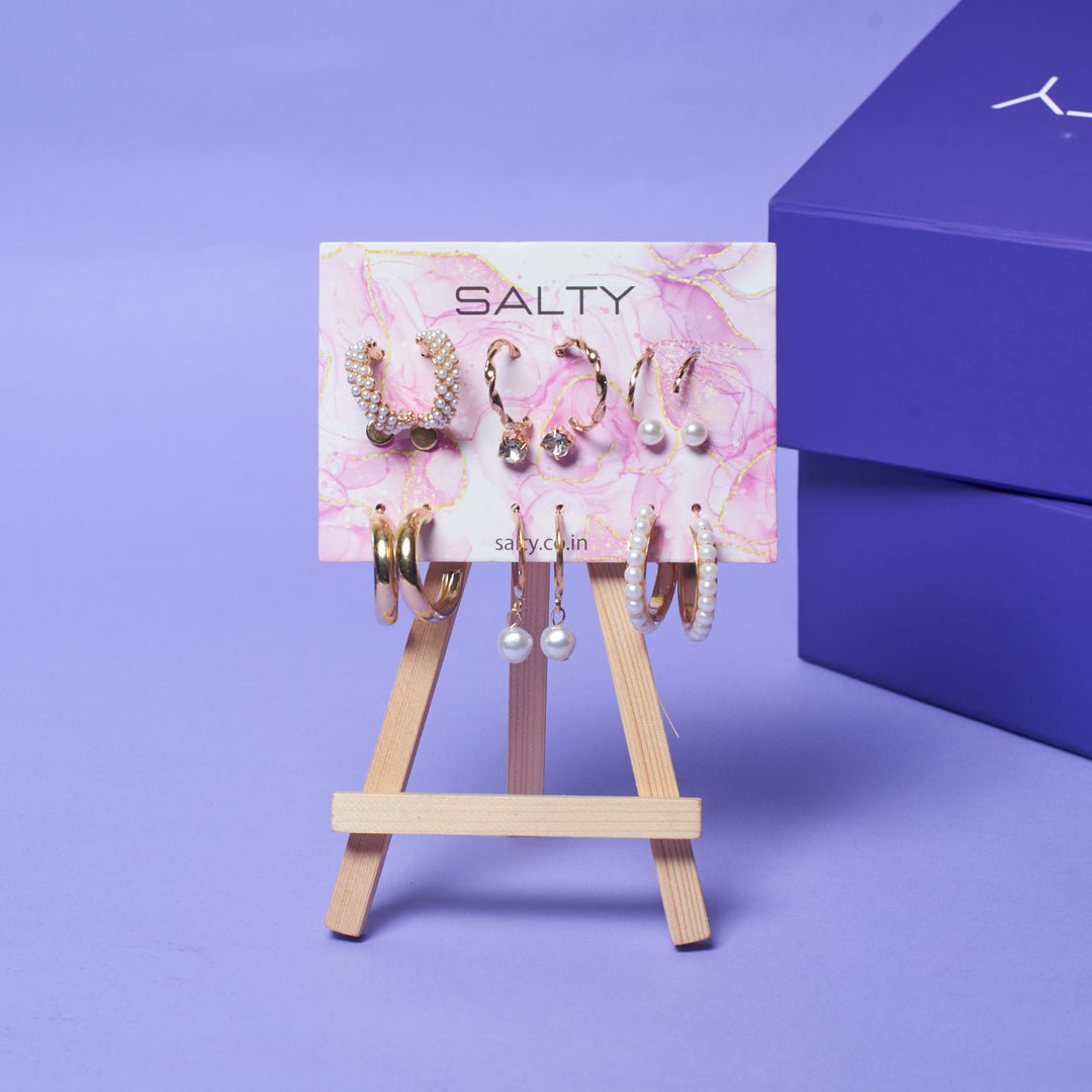 Luxury Jewellery Set Gift Box for Her with Personalised Card | Salty