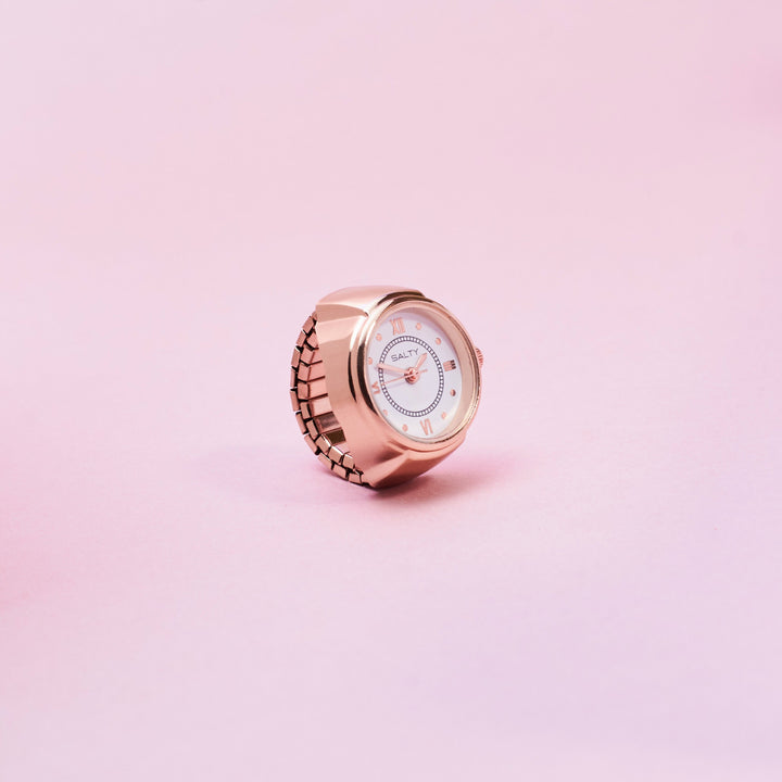 Girl Boss Salty Watch Ring - Rose Gold