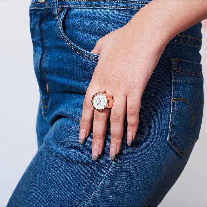 Girl Boss Salty Watch Ring - Rose Gold