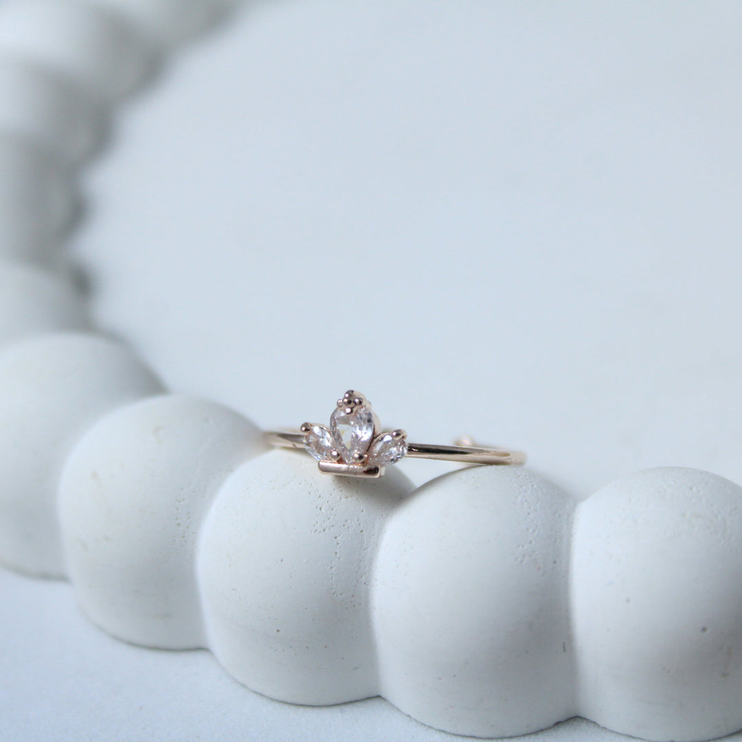 Glacier crown rose-gold ring - Salty Accessories