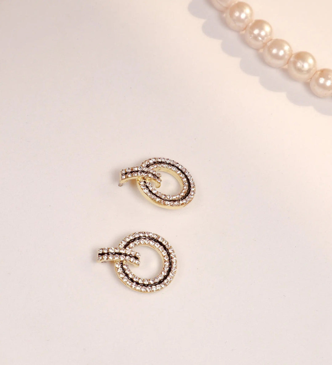 Glamorous Open Black Diamonds Earrings