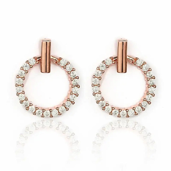 Glamorous Open Zirconia Earrings