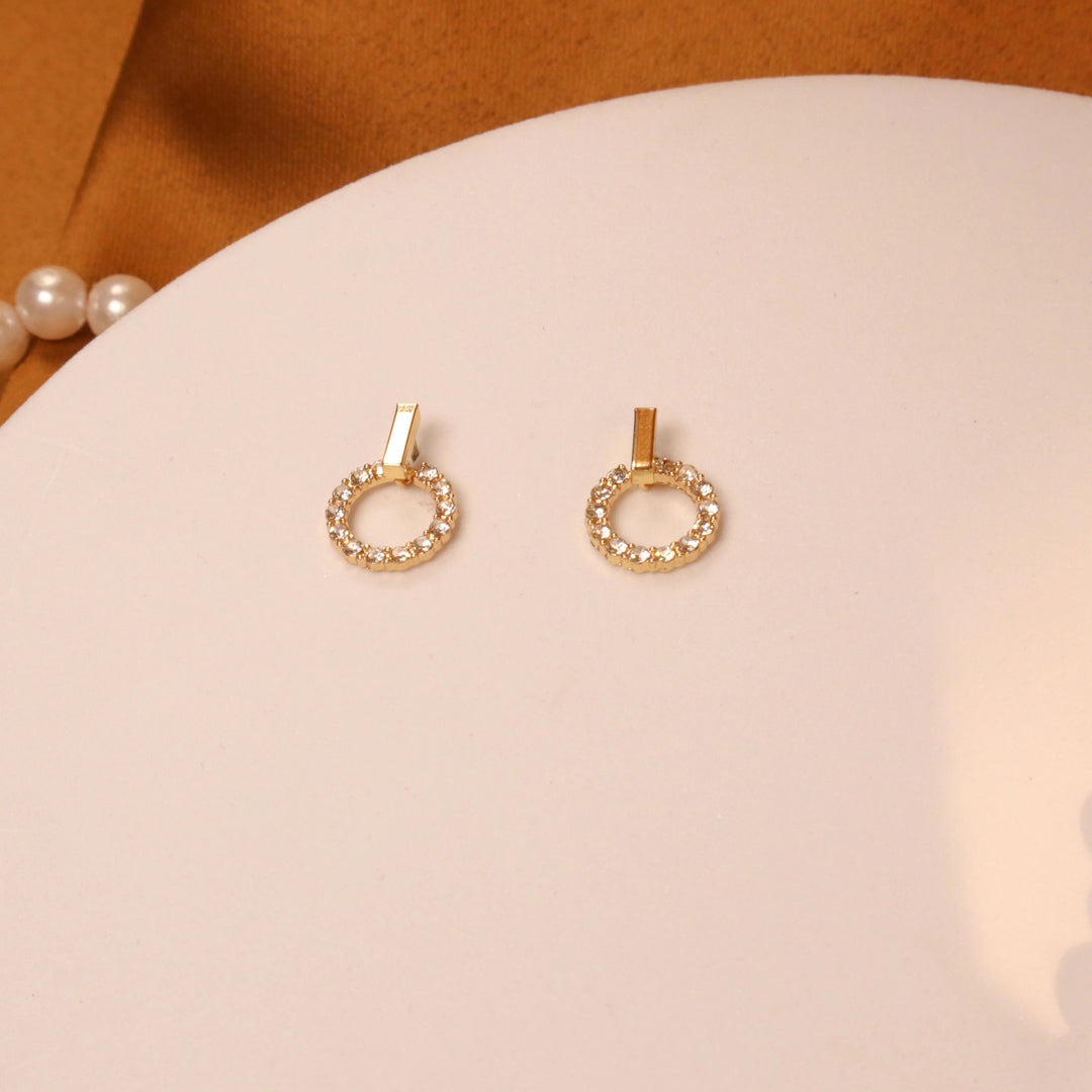 Glamorous Open Zirconia Earrings