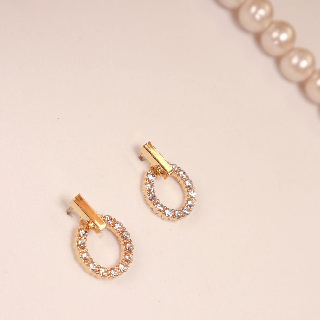 Glamorous Open Zirconia Earrings