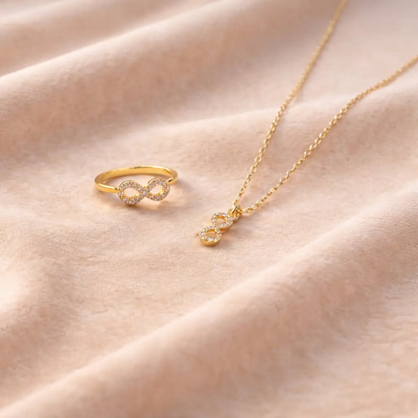 Glitter Infinity Jewellery Set