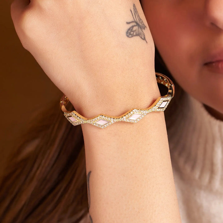 Glittering Diamond Bangle - Salty Accessories