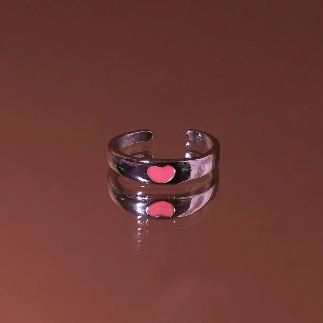 Glow in the Dark Pink Heart Ring | Salty