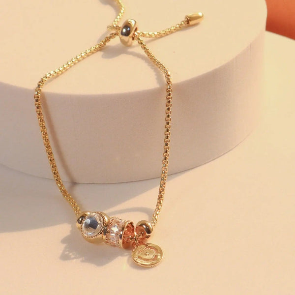Gold Pearls love Bracelet