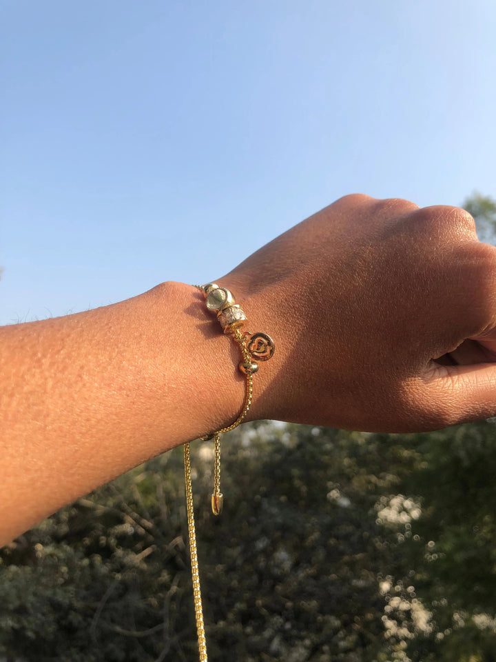 Gold Pearls love Bracelet - Salty Accessories