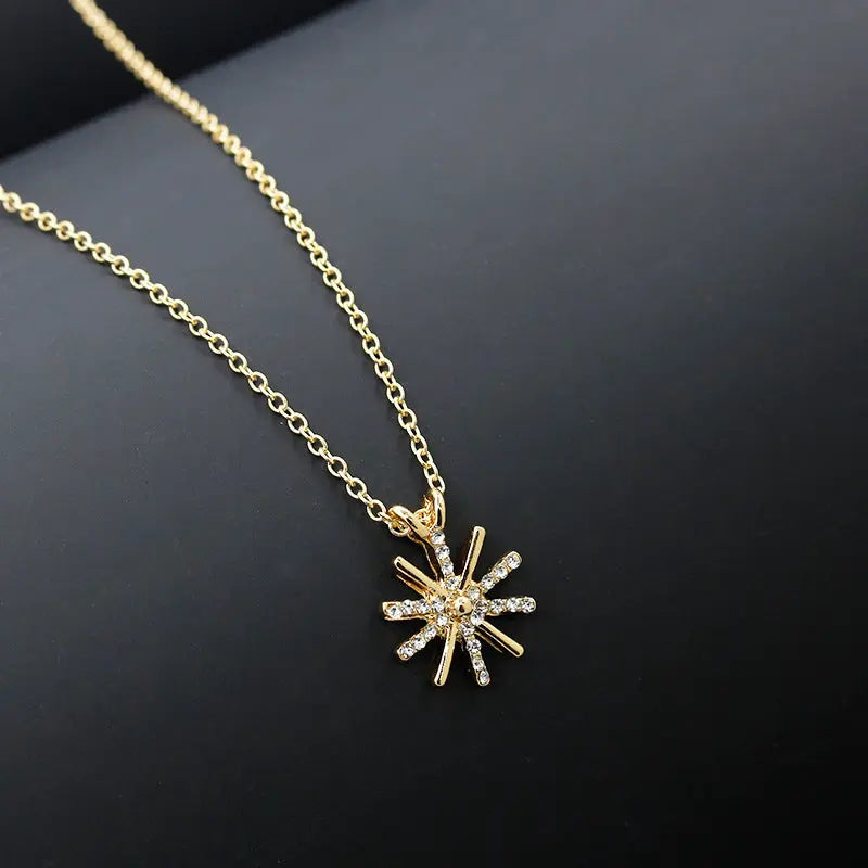 Gold Snowflake Necklace - Salty Accessories